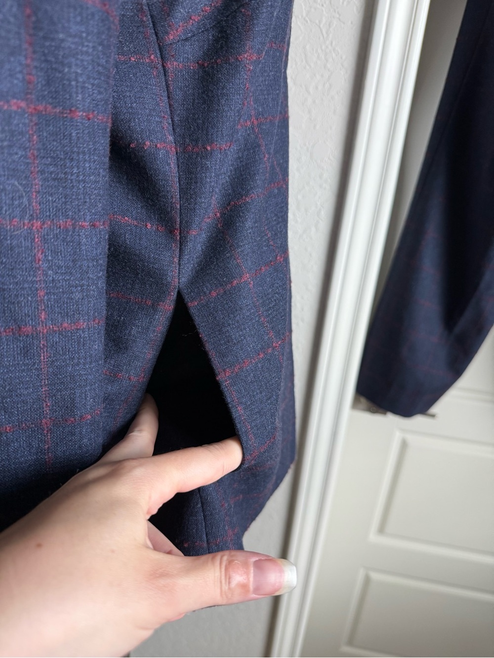Talbots Wool Windowpane Check Blazer - Picture 11 of 13